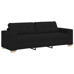 โซฟาผ้าสีดำ 3 ที่นั่ง ขนาด 220x78x80 ซม. สำหรับห้องนั่งเล่น - Product Image 2