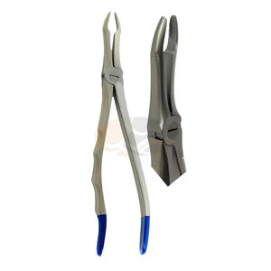 Forceps manuels pour l'extraction dentaire # 845 Extracteur de racines à pointe TC avec poignée dentée |   Instruments dentaires orthodontiques de haute qualité - Product Image 1