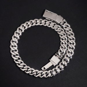 Cadena de eslabones cubanos con moissanita, joyería de lujo estilo hip hop, cadena llamativa con pavé para hombres y mujeres - Product Image 2