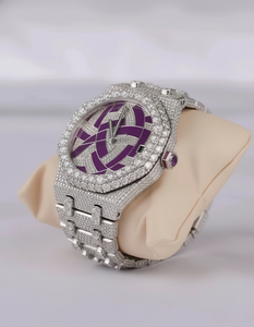 Reloj de Lujo con Diamantes Moissanite para Hombre, con Estilo Elegante, de Acero Inoxidable, Resistente al Agua, de Cuarzo, a Precio de Mayoreo - Product Image 4