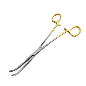 Pinzas Curvas para Colecistectomía Lahey, Pinzas de Tracción Hemostáticas Quirúrgicas Manuales de Acero Inoxidable con Dientes Largos para Cirugía General - Product Image 4