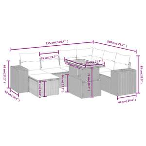 Conjunto de Sofás Modulares Grandes de Ratán PE Gris para Jardín, Colección Premium de Muebles para Exteriores - Product Image 3