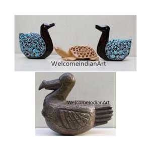 ชุดไม้แกะสลักเต่าพร้อมเป็ดสำหรับตกแต่งบ้าน - Product Image 5