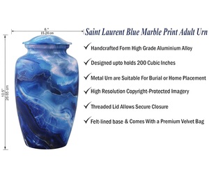 Urna Funeraria de Aluminio para Cenizas Humanas de Adultos, con Acabado Decorativo Premium y Cierre Seguro, de Fabricante Confiable, Venta al Por Mayor - Product Image 2