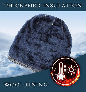 Windproof Quick Dry Beanie <b>Caps</b> for Adult Gray Color Casual Wear Outdoor Image Style <b>Winter</b> Custom Design Digital Printing Size - Product Image 3