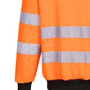 Reflective Safety Premium Sweatshirt Strong Fabric Construction Breathable Workwear Long Duration Use ANSI Class 2 <b>LED</b> Flash - Product Image 3