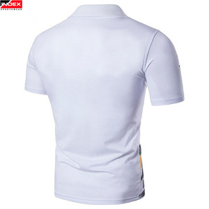 Index Men's Light <b>Blue</b> Short Sleeve <b>Polo</b> <b>Shirt</b> With Hand-Painted Pattern Casual Regular Fit Breathable Knitted Fabric - Product Image 6