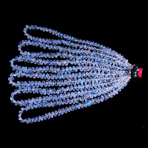 100% naturel arc-en-ciel pierre de lune à facettes gouttes perles Flashy blanc arrivée pour la fabrication de bijoux et artisanat - Product Image 4