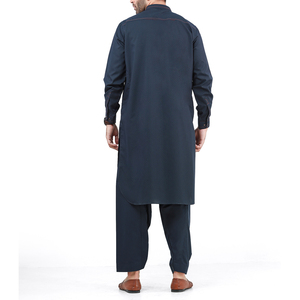 Winter Fashionable Pakistani Shalwar Kameez Casual Wear Breathable Punjabi <b>Kurta</b> Shalwar <b>Men's</b> Sets Solid Colors Adults - Product Image 3