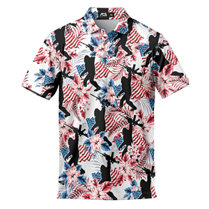 Chemise hawaïenne à manches courtes pour homme ACE, équipe nationale allemande, imprimé par transfert thermique, motif floral intégral, col rabattu - Product Image 3
