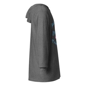 เสื้อฮู้ดแขนยาวลายตัวอักษรสีน้ำเงินแบบกำหนดเอง รุ่นแจ็คแอนด์จิล น้ำหนักเบา สวมใส่สบาย เหมาะสำหรับผู้หญิง ผู้ชาย และทุกวัน - Product Image 4