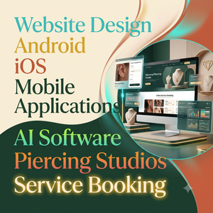 ออกแบบเว็บไซต์ แอปพลิเคชันมือถือ Android iOS ซอฟต์แวร์ AI บริการจองร้านเจาะหู ร้านค้าออนไลน์ WordPress Shopify อีคอมเมิร์ซ - Product Image 1