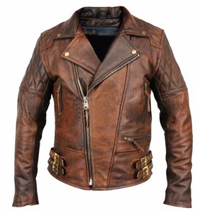 Premium Genuine Leather Winter Casual <b>Jackets</b> for Men Stand Collar Waterproof Zipper Dyed Washed Front Soft Comfortable Durable - Product Image 3