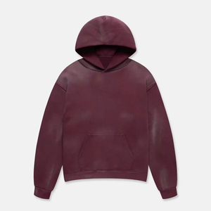 Sudaderas con Capucha Personalizadas con Logotipo Propio, Estilo Vintage, Lavado Ácido, Corte Holgado, Ligeras, para Hombre, 2026 - Product Image 1