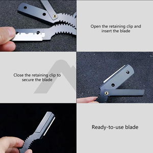 Professional <b>Straight</b> Edge Barber <b>Razor</b> Premium Manual Hair Cutting & Beard Shaving <b>Razor</b> with Replaceable Blades Hairdresser - Product Image 3