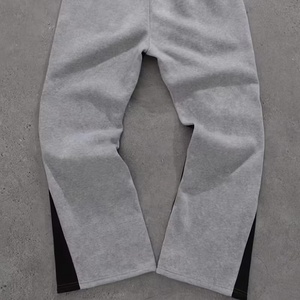 Pantalon de jogging évasé à jambes larges en molleton 100 % coton personnalisé OEM avec logo sur mesure pour homme - Product Image 5