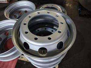 กระทะล้อรถบรรทุกหนัก Foton ขนาด 22.5 นิ้ว 22.5x8.25 11R22.5 295/80R22.5 ใหม่ อลูมิเนียมแบบไม่มียางใน สีเงิน รับประกัน 5 ปี - Product Image 3
