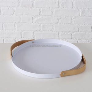 Plateau de service en métal galvanisé, plateau de service rond pour boisson pour le Restaurant à domicile - Product Image 4