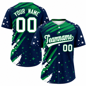 Camiseta de Béisbol Sublimada Personalizada con Botones, Uniforme Deportivo para Equipo, Jersey Corto de Secado Rápido y Transpirable de Poliéster para Sóftbol - Product Image 6
