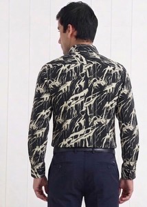 Chemise décontractée pour homme Enovate à imprimé floral 100% coton ODM à manches longues, double boutonnage, col rabattu, respirante en popeline pour l'été - Product Image 3