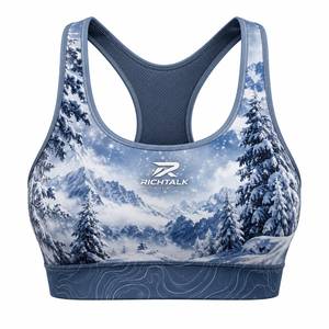 Soutien-gorge de sublimation pour femme, haute performance, séchage rapide, respirant, en Spandex/Nylon, idéal pour le yoga, vente en gros, haute qualité, prix bas, best-seller - Product Image 1