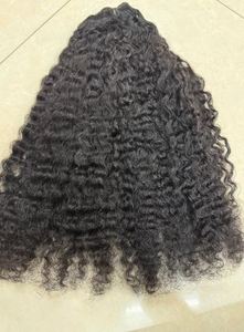 Extensiones de Cabello Rizado Negro Natural de Alta Calidad, se Intercalan Naturalmente con Cabello Negro, en Oferta, Precio de Fábrica - Product Image 3