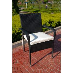 3-Piece PE <b>Rattan</b> <b>Chair</b> Set with Tempered Glass Table for Outdoor Bistro Use for Garden Leisure - Product Image 5