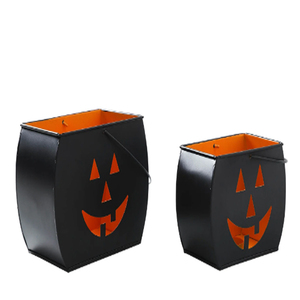 Portavelas votivas negras de Halloween con diseño de calabaza de otoño, decoración festiva - Product Image 4