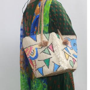 100% <b>Jute</b> Bag Fabric Brand New Reusable Grocery Bags Handle <b>Jute</b> Portable Packaging <b>Jute</b> Storage <b>Basket</b> From Bangladesh - Product Image 3