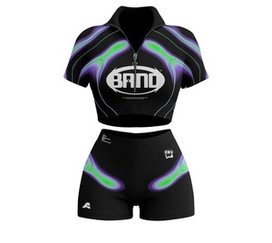 Conjunto de Ropa para Mujer al por Mayor 2026, Camiseta de Manga Corta con Bloques de Color y Pantalones Cortos, Dos Piezas, Estilo Lounge, TAHAD - Product Image 4