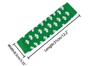 Green Clover Printed <b>Arm</b> <b>Sleeves</b> Unisex Adult Breathable Knitted <b>Sleeve</b> UV Protection <b>Compression</b> <b>Arm</b> <b>Sleeve</b> - Product Image 2