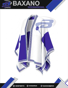 Zeta Phi Beta ZPB Sorority Women’s White & Blue Cape Shawl Cardigan Casual Striped Open Front Cape Shawl Daily Wear <b>Square</b> <b>Scarf</b> - Product Image 5