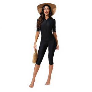Traje de Baño Entero de una Pieza para Mujer con Cierre, Material Spandex/Nylon, Protección Solar, con Almohadillas en el Pecho para Surf y Buceo - Product Image 1