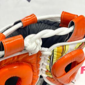 Nuevo Diseño de Última Generación, Protector de Cabeza de Boxeo Abierto Personalizado con Diseño Naranja Impreso, Equipo Profesional para Sparring, Entrenamiento de Kickboxing y MMA - Product Image 6