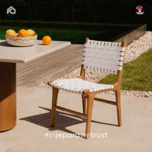Solid Wood <b>Restaurant</b> <b>Chair</b> Minimalist Design Modern Indoor Outdoor Dining Furniture Indonesia Made Durable Handcrafted - Product Image 1