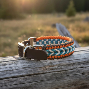 Handmade premium leather pet collar featuring <b>braided</b> design for comfort strength and fashionable appearance in low price - Product Image 6
