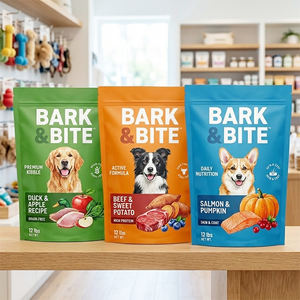 Bolsa de plástico Mylar resellable a prueba de olores, bolsa de embalaje de aluminio para alimentos de perros y Mascotas - Product Image 2