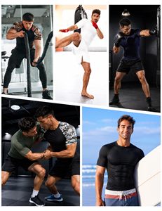 <b>Men's</b> Compression Rash Guard Quick Dry <b>Swim</b> Surf <b>Top</b> Short Sleeve Water Rash Guard Adult Sport <b>Top</b> On Wholesale Cheap Price - Product Image 4