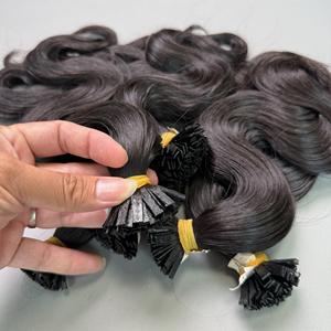 Extensiones de Cabello Humano Natural Vietnamita No Remy con Puntas Planas de Queratina I, U, V, K, Ondulado, Textura Suave, Color Personalizado, Listo para Permanente - Product Image 4