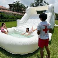 Parc aquatique gonflable Premium Wave Runner - Amusements aquatiques en plein air avec piscine intégrée