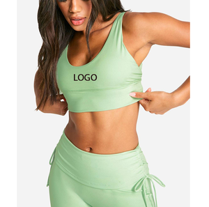 Soutien-gorge de sport athleisure en spandex et polyester pour femme, débardeur décontracté sans manches, collection automne-hiver 2026, soutien-gorge de yoga sexy et tendance - Product Image 1