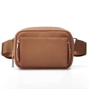 Sac banane de luxe personnalisé en PU pour femme, sac bandoulière polyvalent pour maman, sac de taille en cuir végétalien avec sangle réglable - Product Image 2