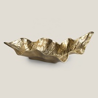 Plateau artisanal en métal argenté de luxe personnalisé, décoration d'intérieur, feuille d'aluminium pour cadeau, motif de Thanksgiving pour le salon