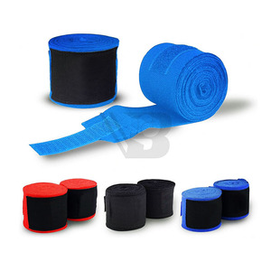 Premium Quality Cotton Polyester Breathable Eco-Friendly Soft <b>Hand</b> Wraps for Boxing Training with Custom Logo and Size Options - Product Image 1