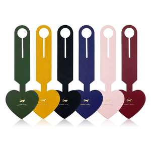 Etiqueta de equipaje de cuero PU en stock con protección de privacidad, etiquetas de nombre para equipaje de viaje, etiquetas para mochila, etiquetas para maleta - Product Image 6