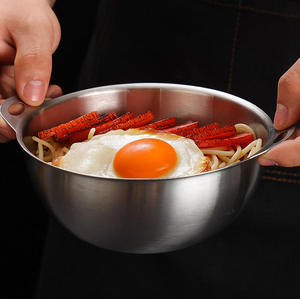 Tazón de metal Bold Blossom de 17 cm, tazón de acero inoxidable coreano vintage, tazón grueso para comida, tazón para mezclar ensaladas, venta al por mayor - Product Image 2