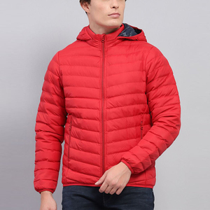 Veste matelassée pour homme à capuche et fermeture éclair, légère, écologique, imperméable et coupe-vent, pour un usage décontracté en hiver - Product Image 1