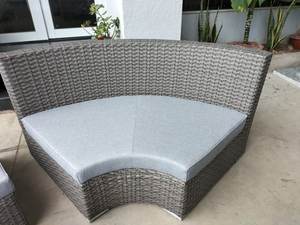 Juego de Muebles de Patio de Mimbre Resistente a la Intemperie PRSF-ATV2, Sofá Modular de Esquina de Ratán con Mesa de Centro Rectangular - Product Image 6