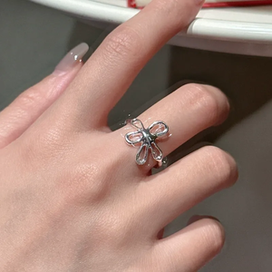 Bague rétro en argent sterling S925, style coréen, design de niche, petite fleur, style blogueur tendance, vente en gros - Product Image 4