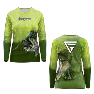 Camiseta de Pesca Personalizada para Mujer con Protección Solar UPF 50+, Manga Larga, Estampado de Camuflaje Rosa, Secado Rápido, Cuello Redondo - Product Image 4